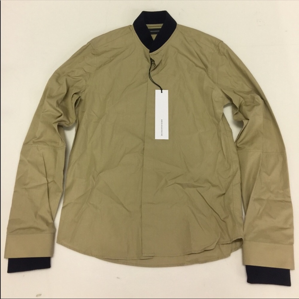 Kris Van Assche shirt with rib collar and cuff